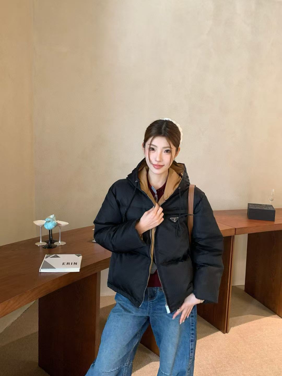 PR4DA フード付きダウンジャケット【50％割引+送料無料】