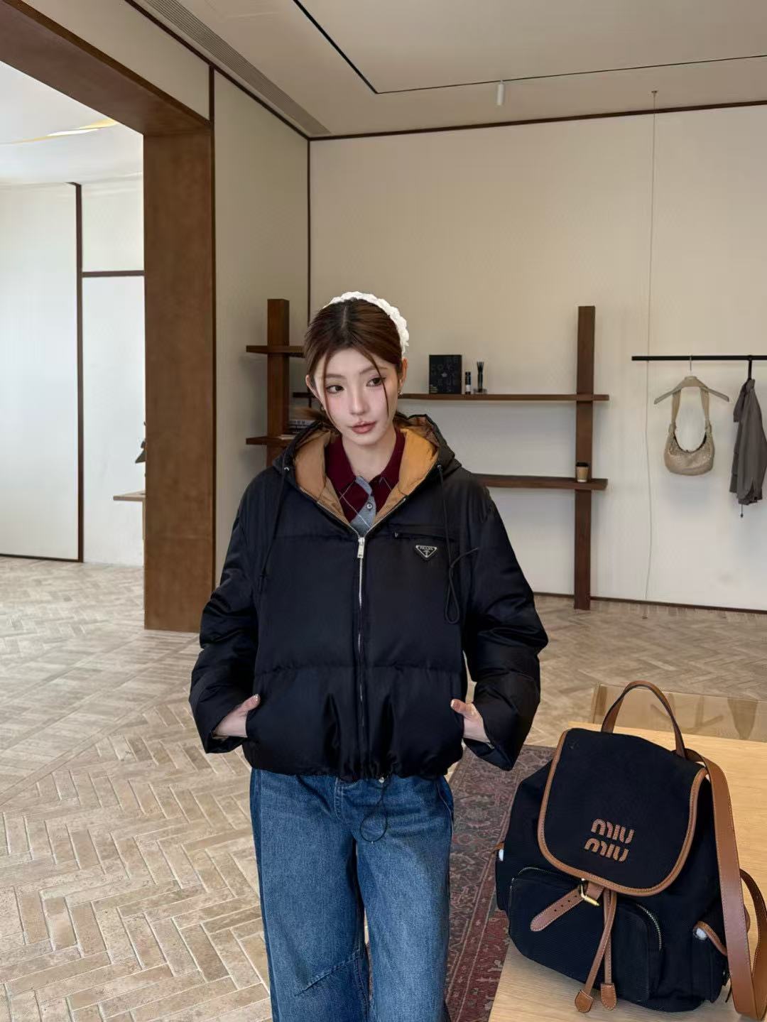 PR4DA フード付きダウンジャケット【50％割引+送料無料】