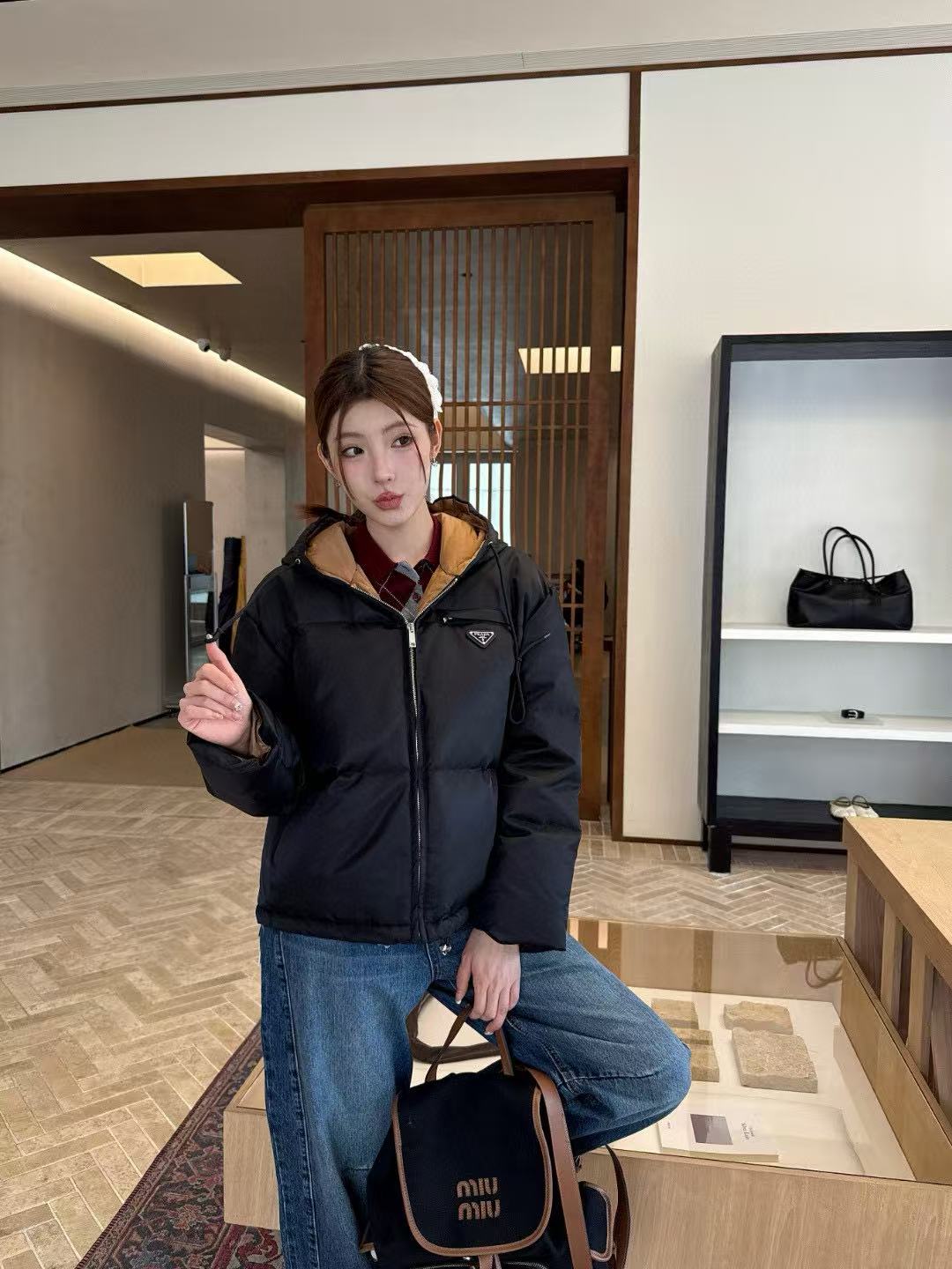 PR4DA フード付きダウンジャケット【50％割引+送料無料】