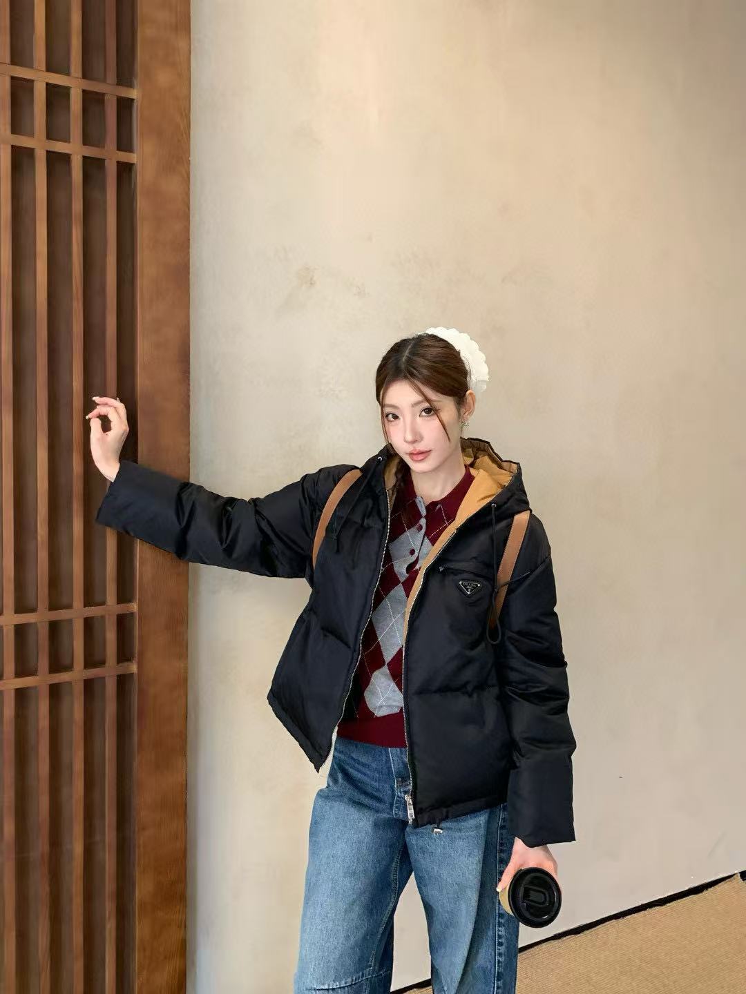 PR4DA フード付きダウンジャケット【50％割引+送料無料】