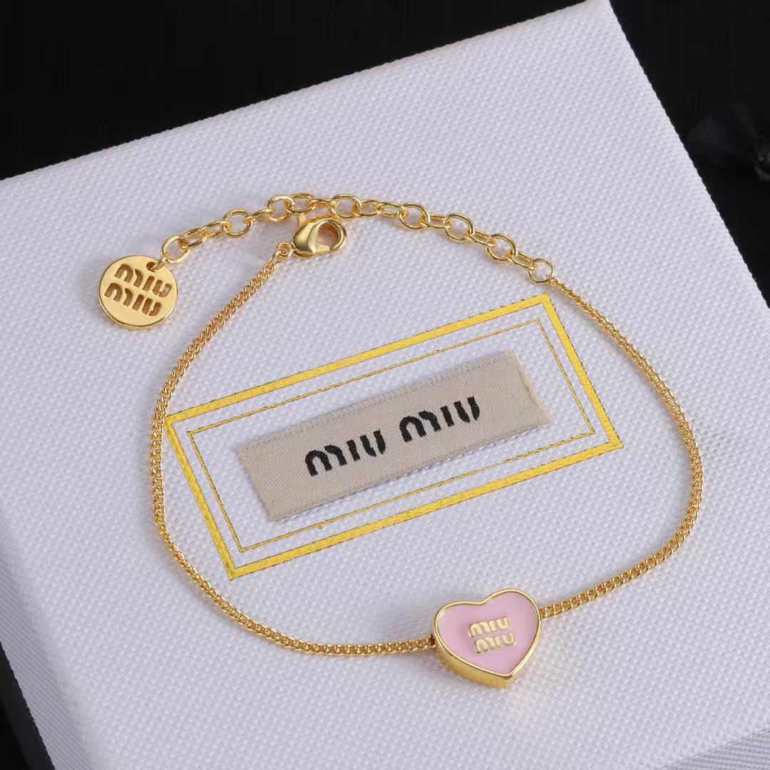 M1UM1U ピンク イヤリング + ブレスレット + ネックレス 3点セット【50％割引+送料無料】