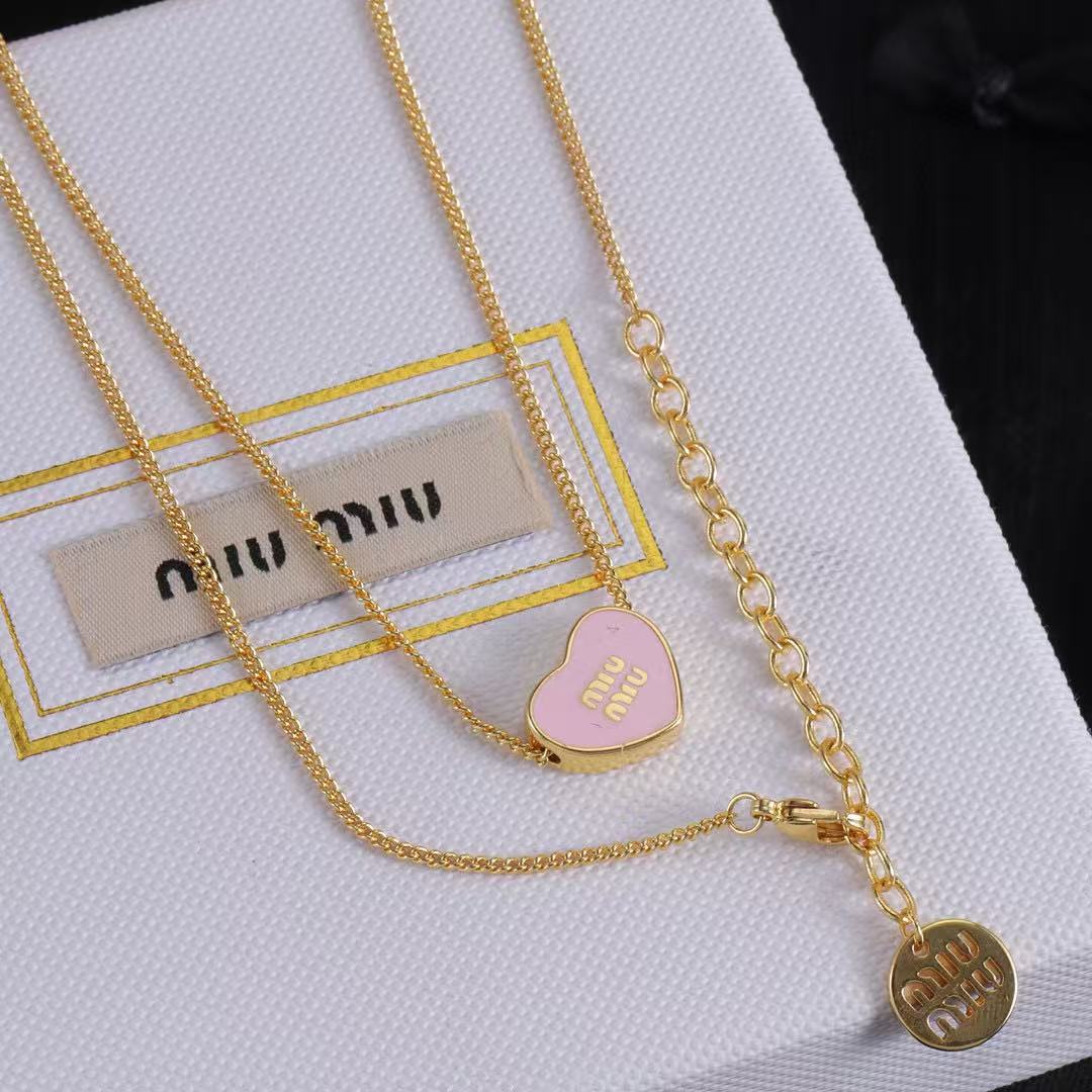 M1UM1U ピンク イヤリング + ブレスレット + ネックレス 3点セット【50％割引+送料無料】