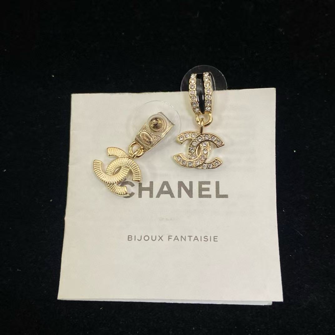 CHANE1 ダブルC ダイヤモンドイヤリング【50％割引+送料無料】