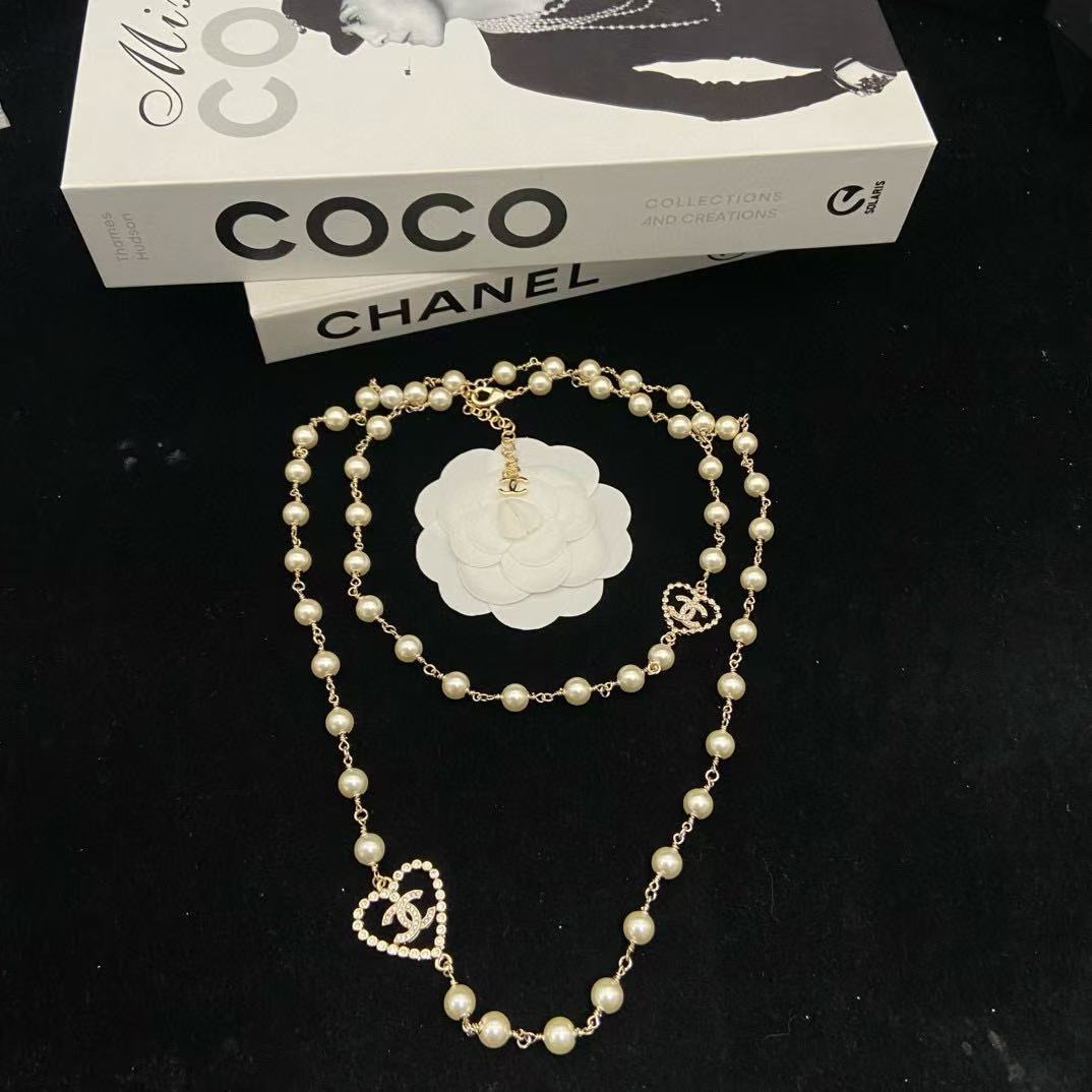 CHANE1 ハートパールネックレス【50％割引+送料無料】