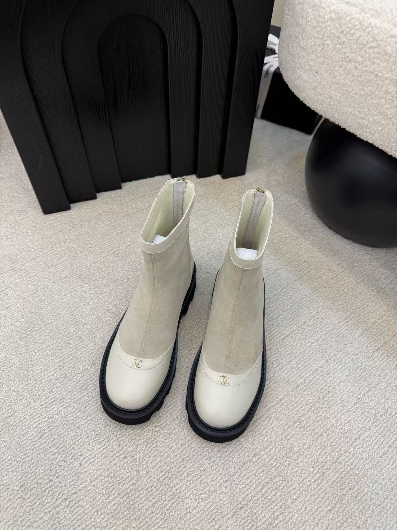 CHANE1 高品質ダブルCアンクルブーツ【50％割引+送料無料】