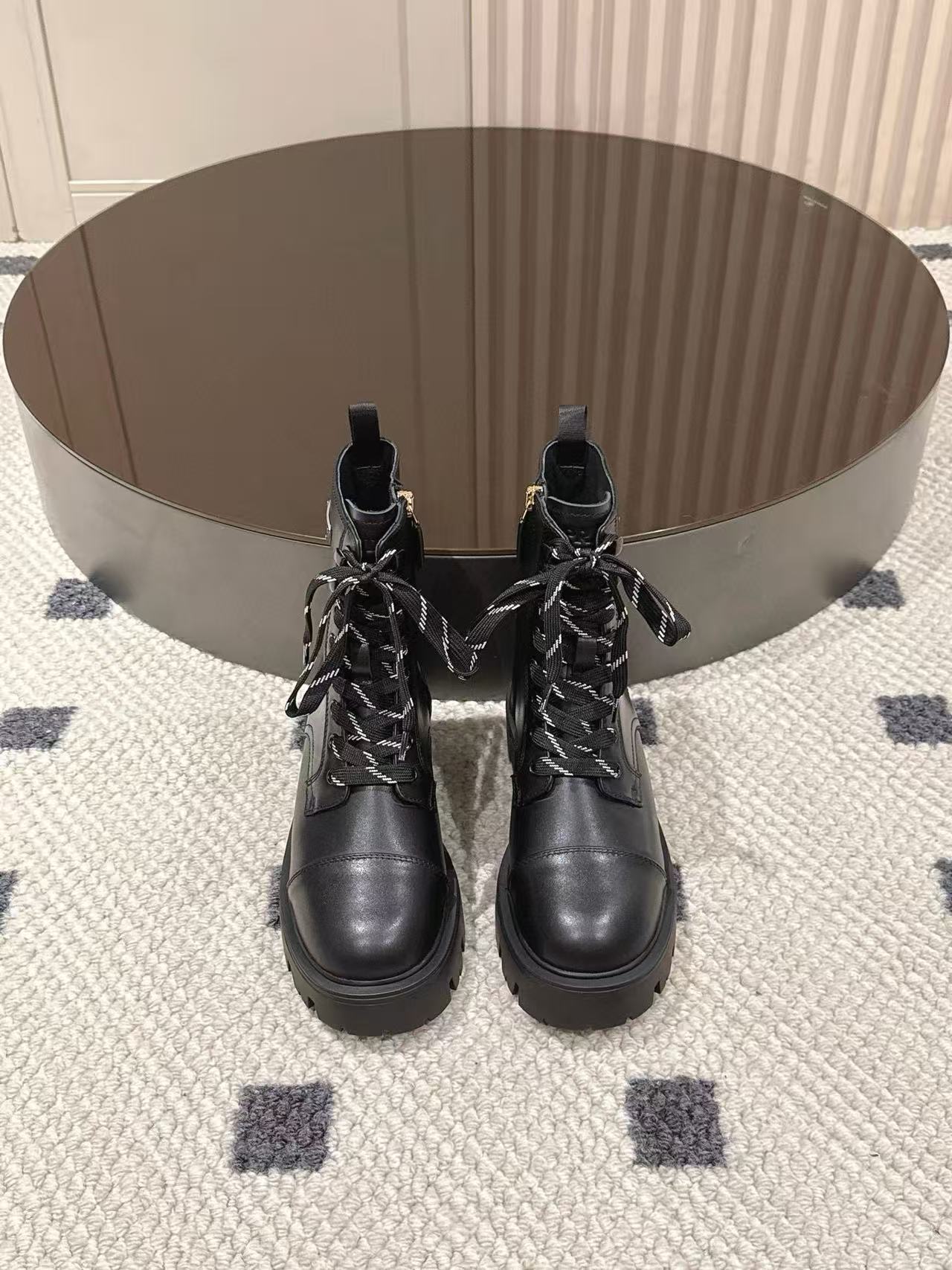 PR4DAの高品質レースアッププラットフォームアンクルブーツ【50％割引+送料無料】