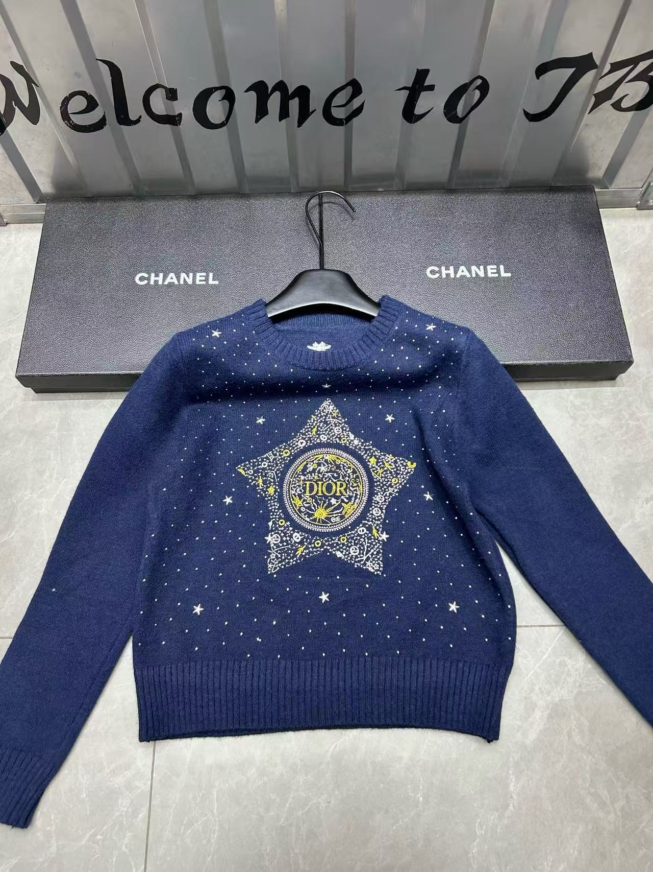 DI0R 五芒星刺繍セーター【50％割引+送料無料】