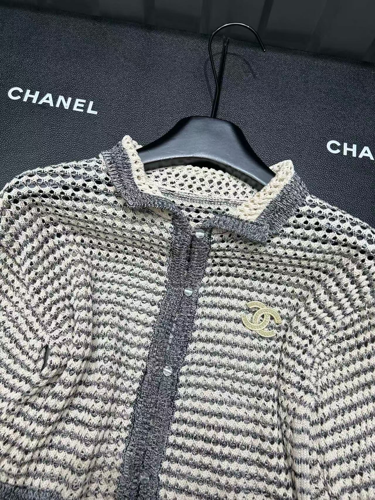 CHANE1 ブローチ付き中空カーディガン【50％割引+送料無料】