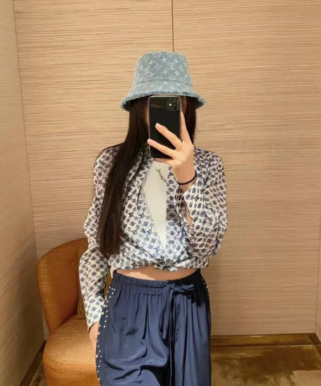 LVプリントデニムバケットハット【50％割引+送料無料】