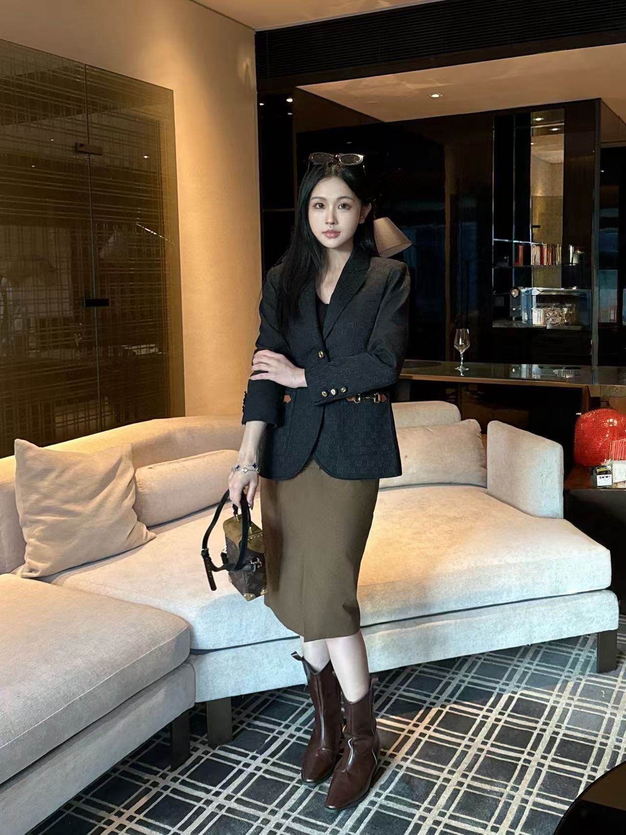 GUCC1ジャカードスーツジャケット【50％割引+送料無料】