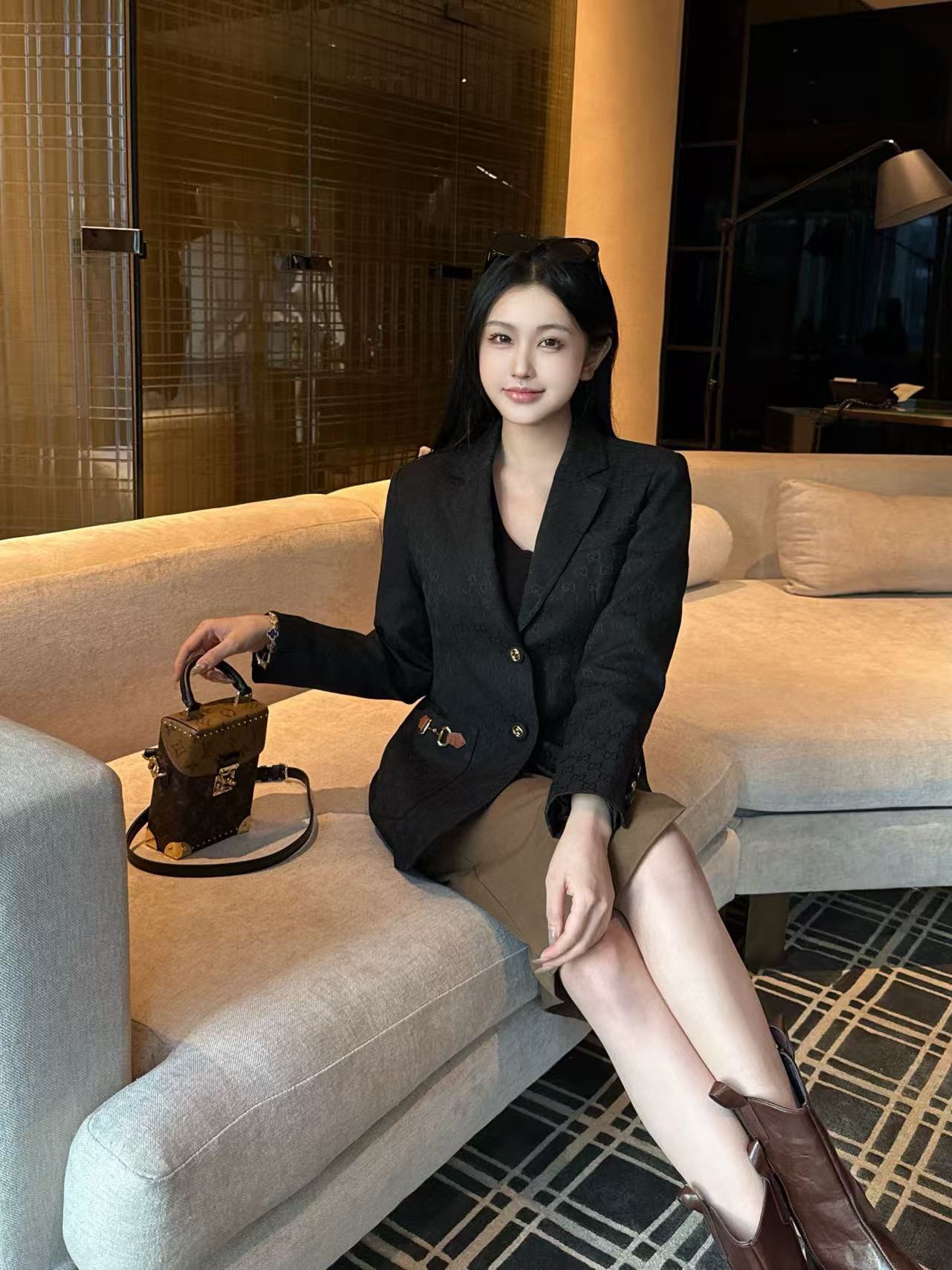 GUCC1ジャカードスーツジャケット【50％割引+送料無料】