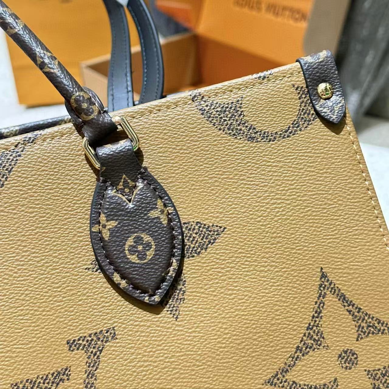 LV 両面カラーブロック ショッピングバッグ【50％割引+送料無料】