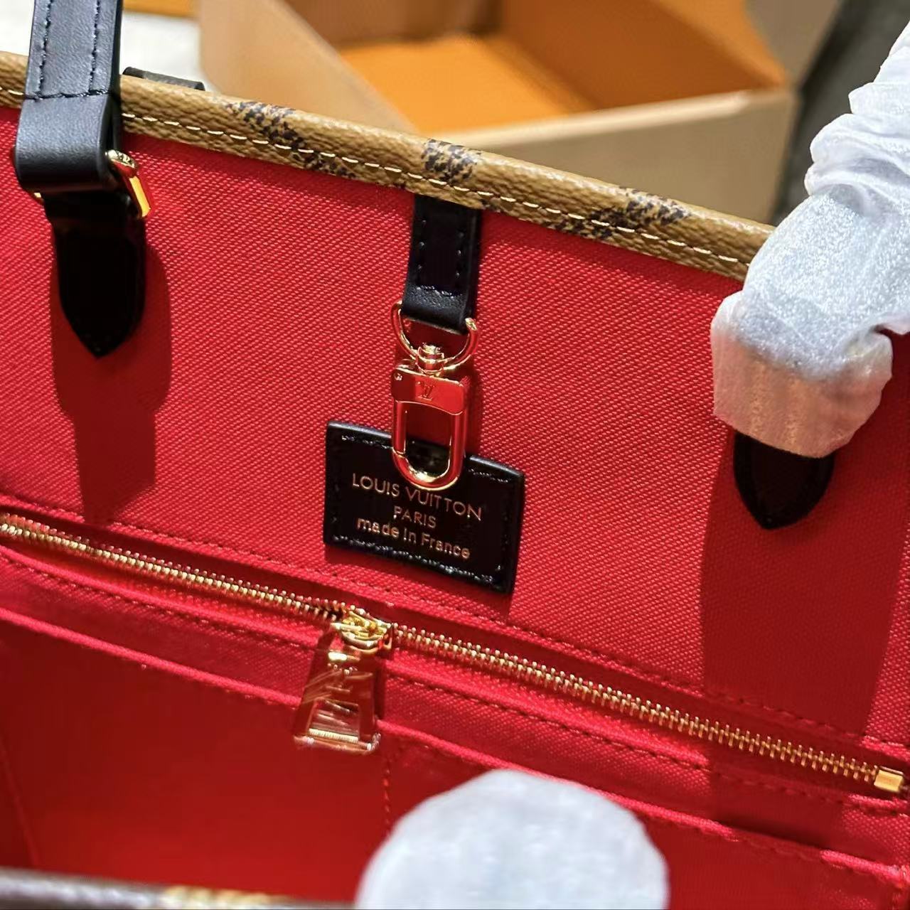 LV 両面カラーブロック ショッピングバッグ【50％割引+送料無料】