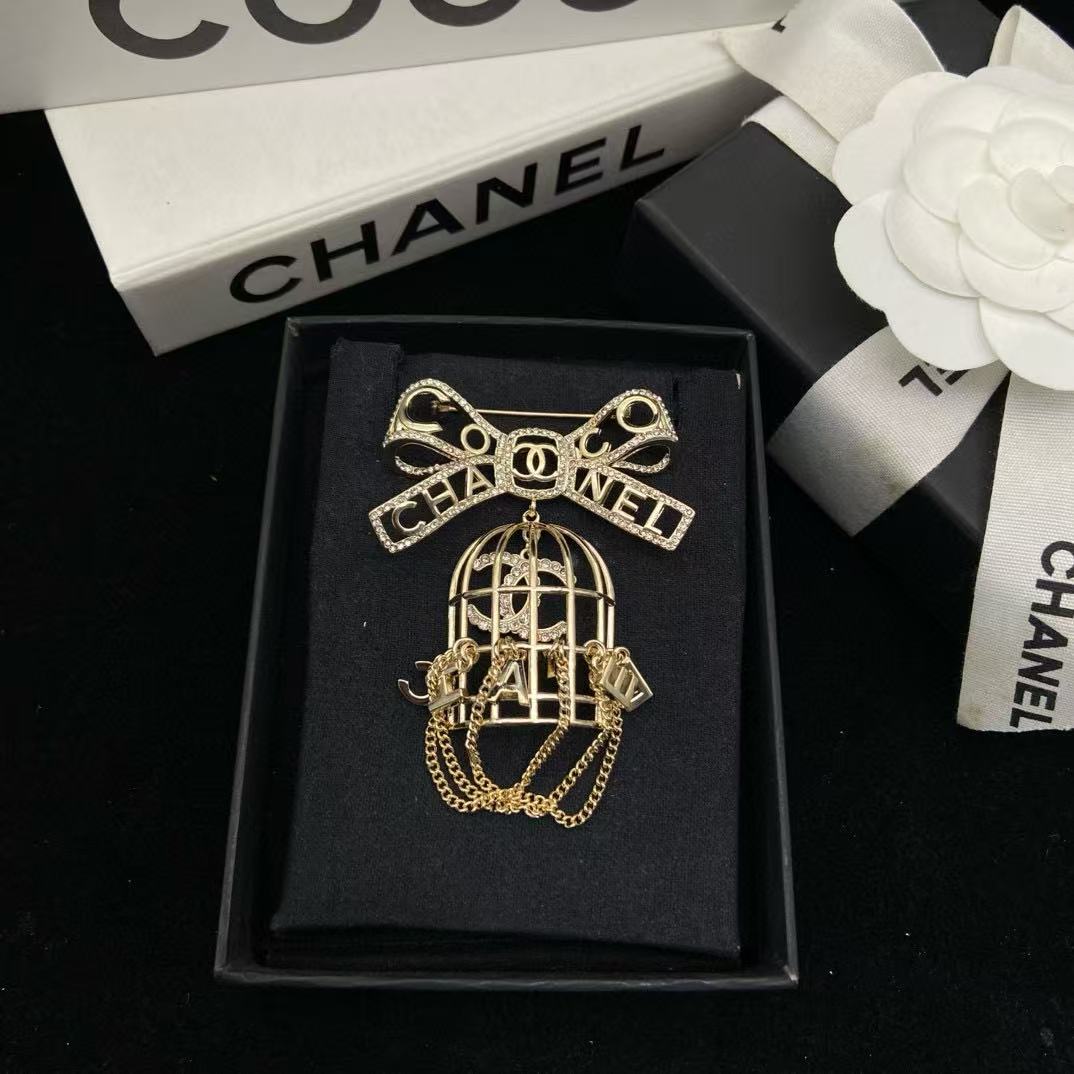 CHANE1 ボウバードケージブローチ【50％割引+送料無料】