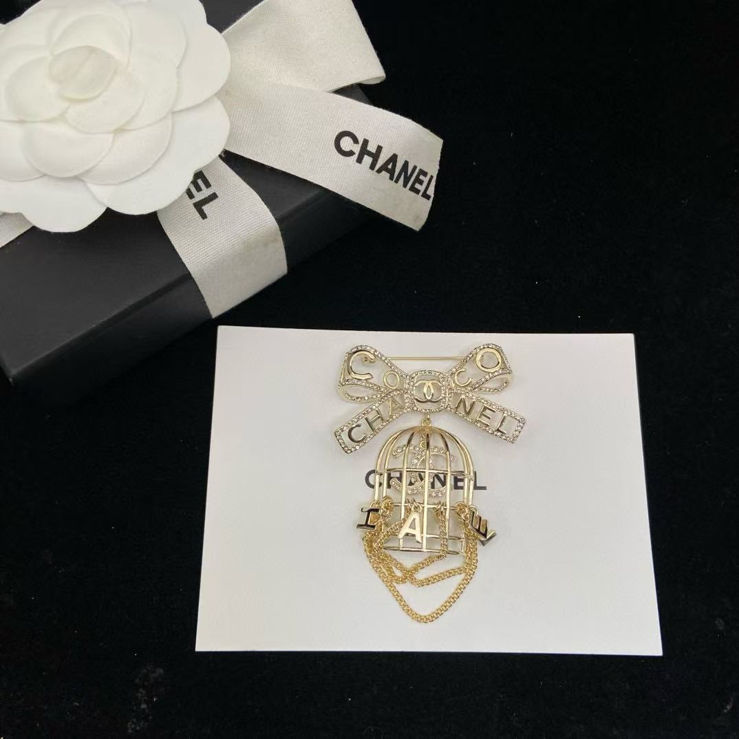 CHANE1 ボウバードケージブローチ【50％割引+送料無料】