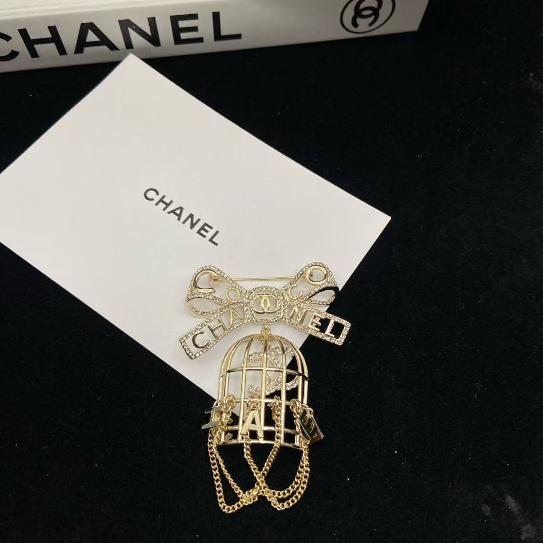CHANE1 ボウバードケージブローチ【50％割引+送料無料】