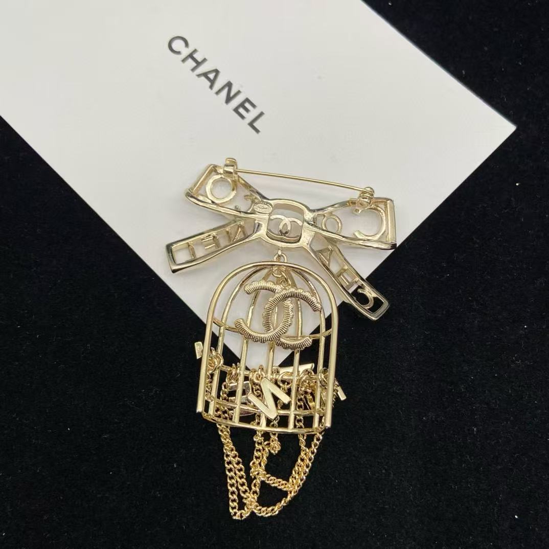 CHANE1 ボウバードケージブローチ【50％割引+送料無料】
