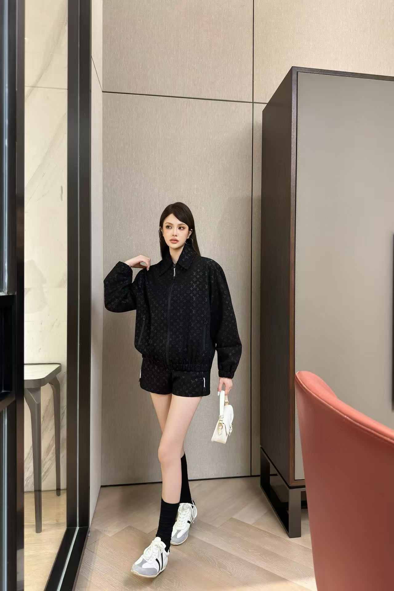 LVジャカードジャケット＋ショーツのツーピースセット【50％割引+送料無料】