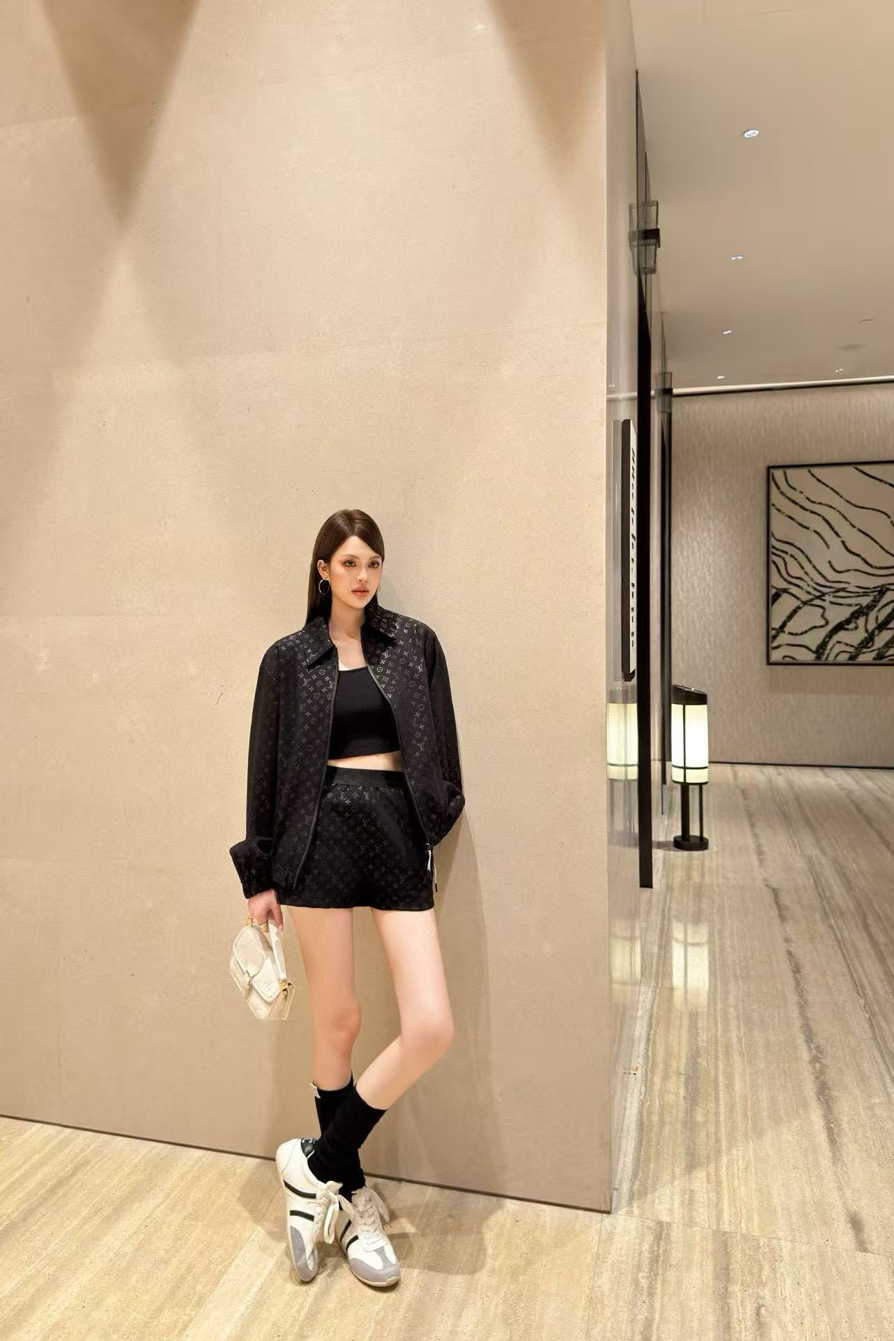 LVジャカードジャケット＋ショーツのツーピースセット【50％割引+送料無料】