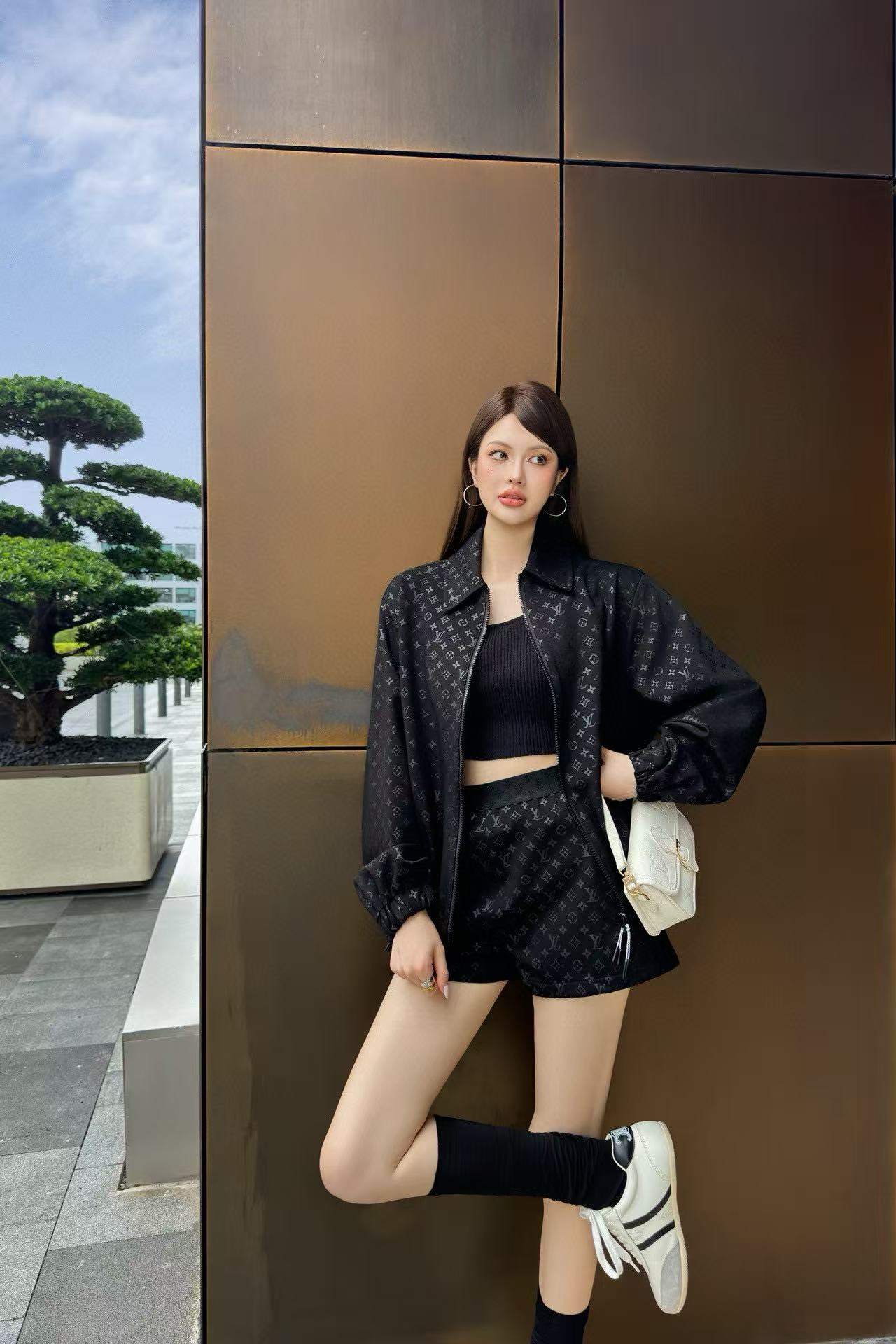 LVジャカードジャケット＋ショーツのツーピースセット【50％割引+送料無料】