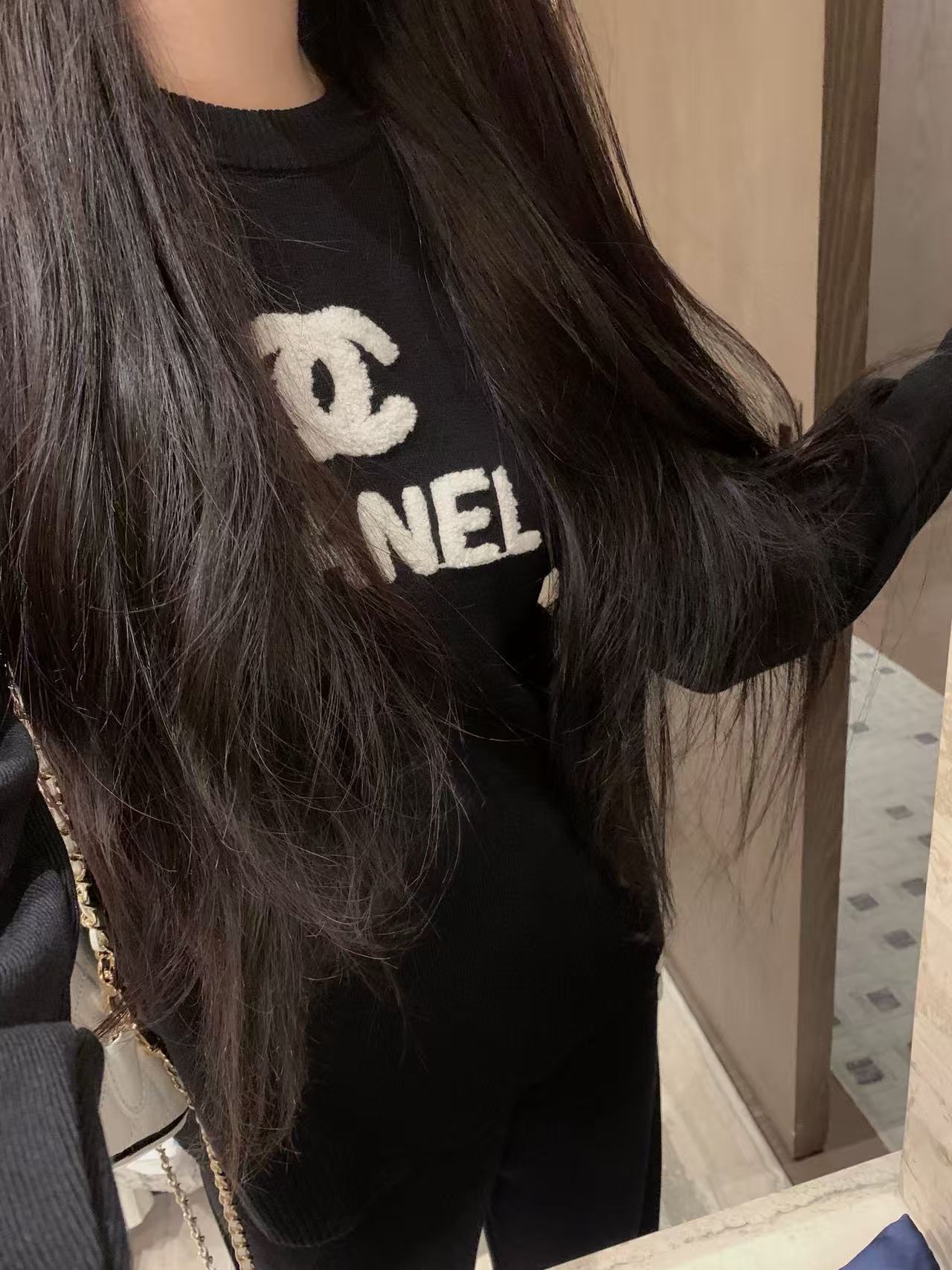 CHANE1 ダブルCレターウールカジュアルセーター+パンツ ツーピースセット【50％割引+送料無料】