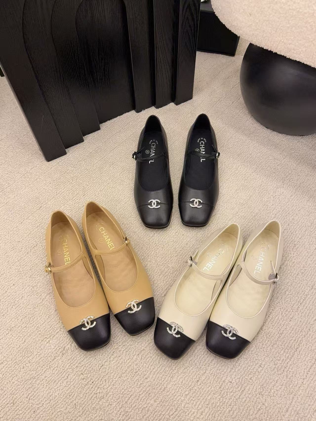 CHANE1 高品質シープスキンフラットシューズ【50％割引+送料無料】