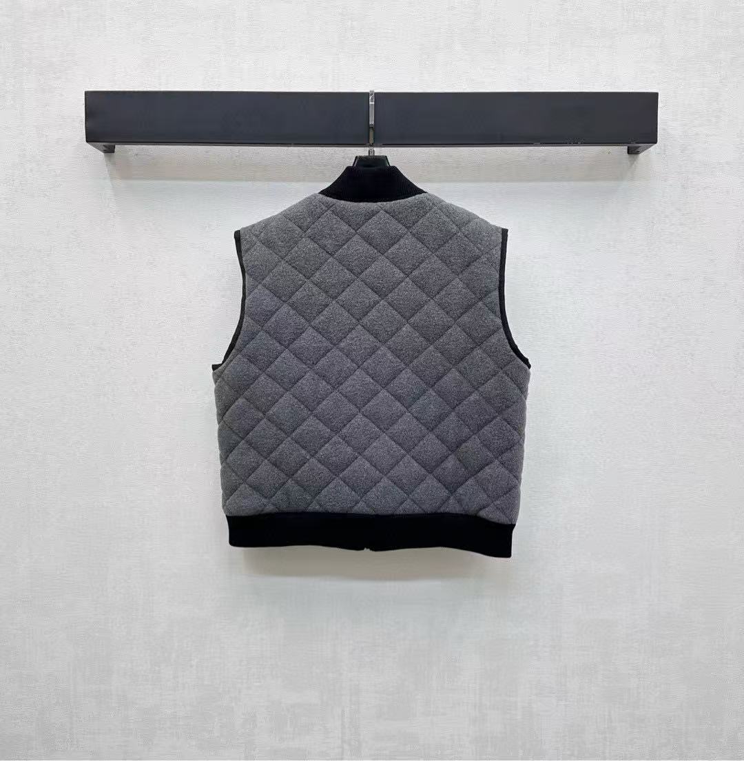 M1UM1U チェック柄ジッパーベスト【50％割引+送料無料】
