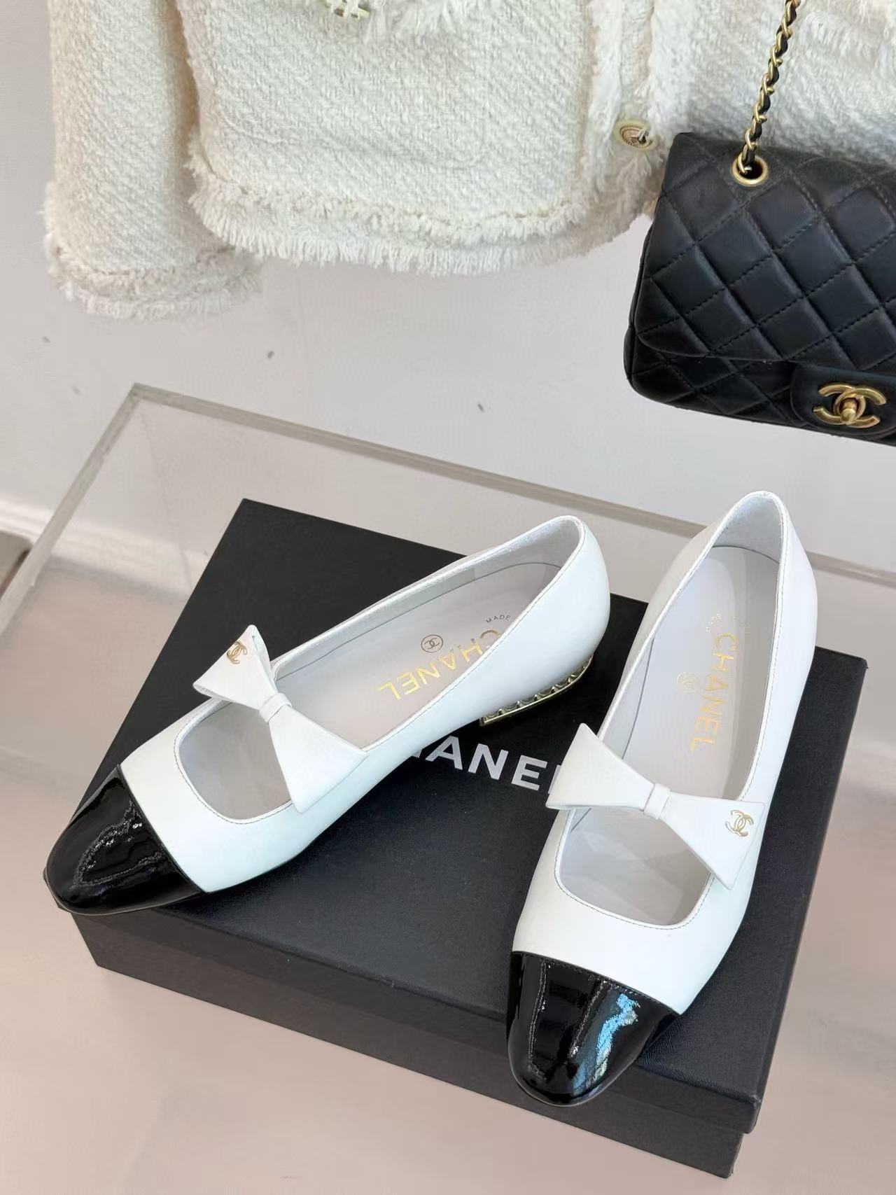 CHANE1 高品質カラーブロックフラットシューズ【50％割引+送料無料】