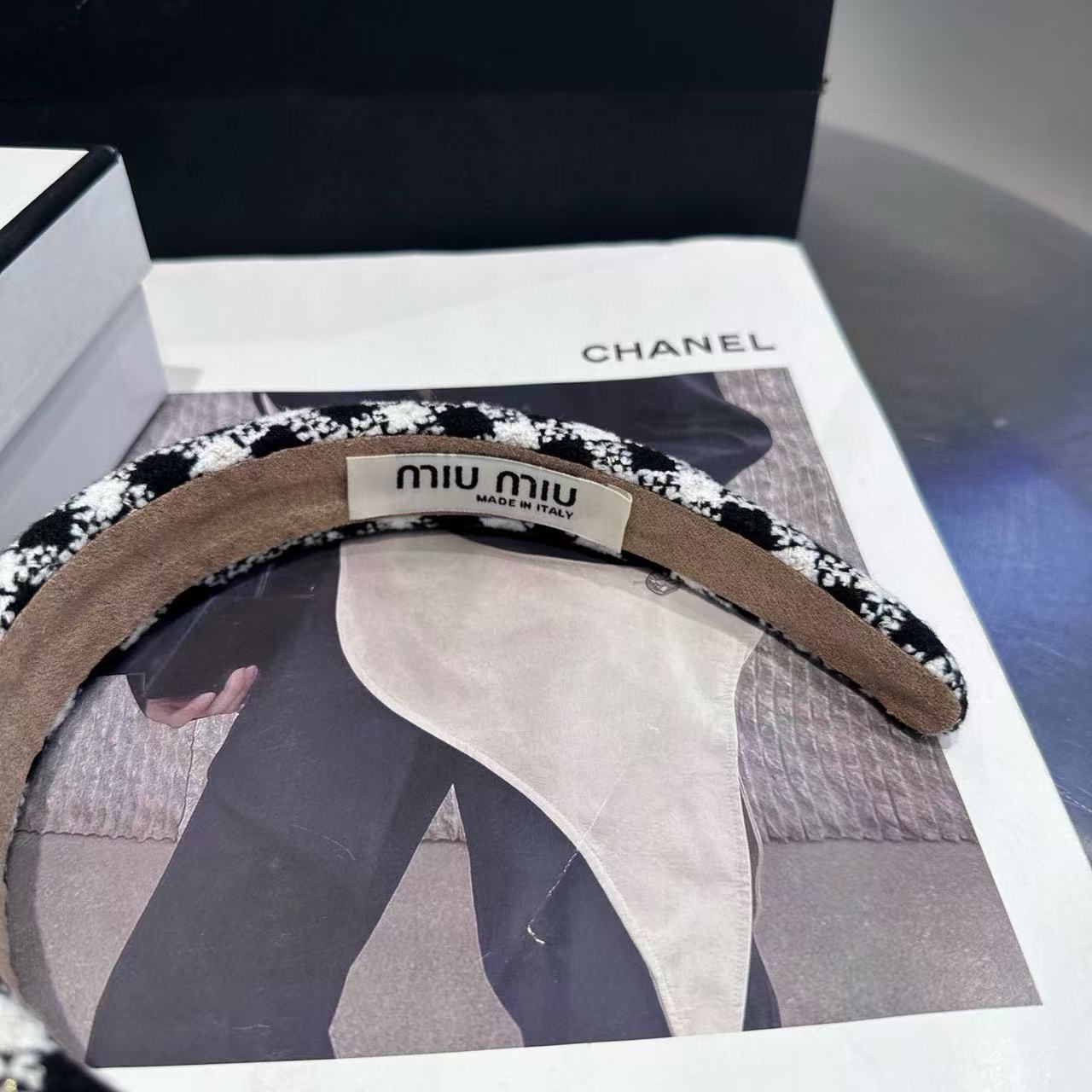 M1UM1U チェック柄ヘッドバンド【50％割引+送料無料】