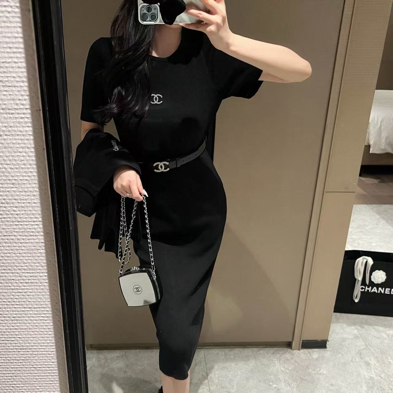 CHANE1 ウールカーディガン+ワンピース ツーピースセット【50％割引+送料無料】