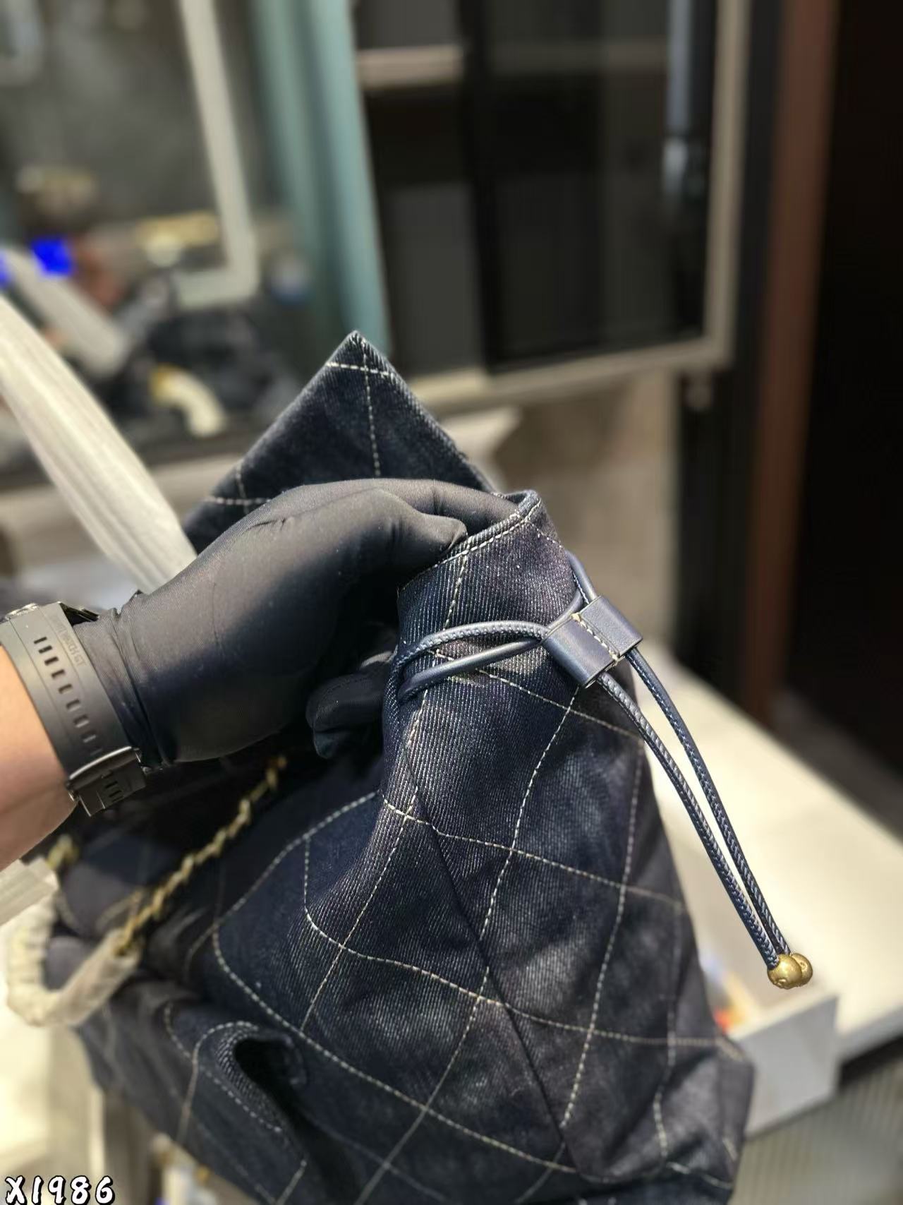 CHANE1 チェーンデニム アンダーアームバッグ【50％割引+送料無料】