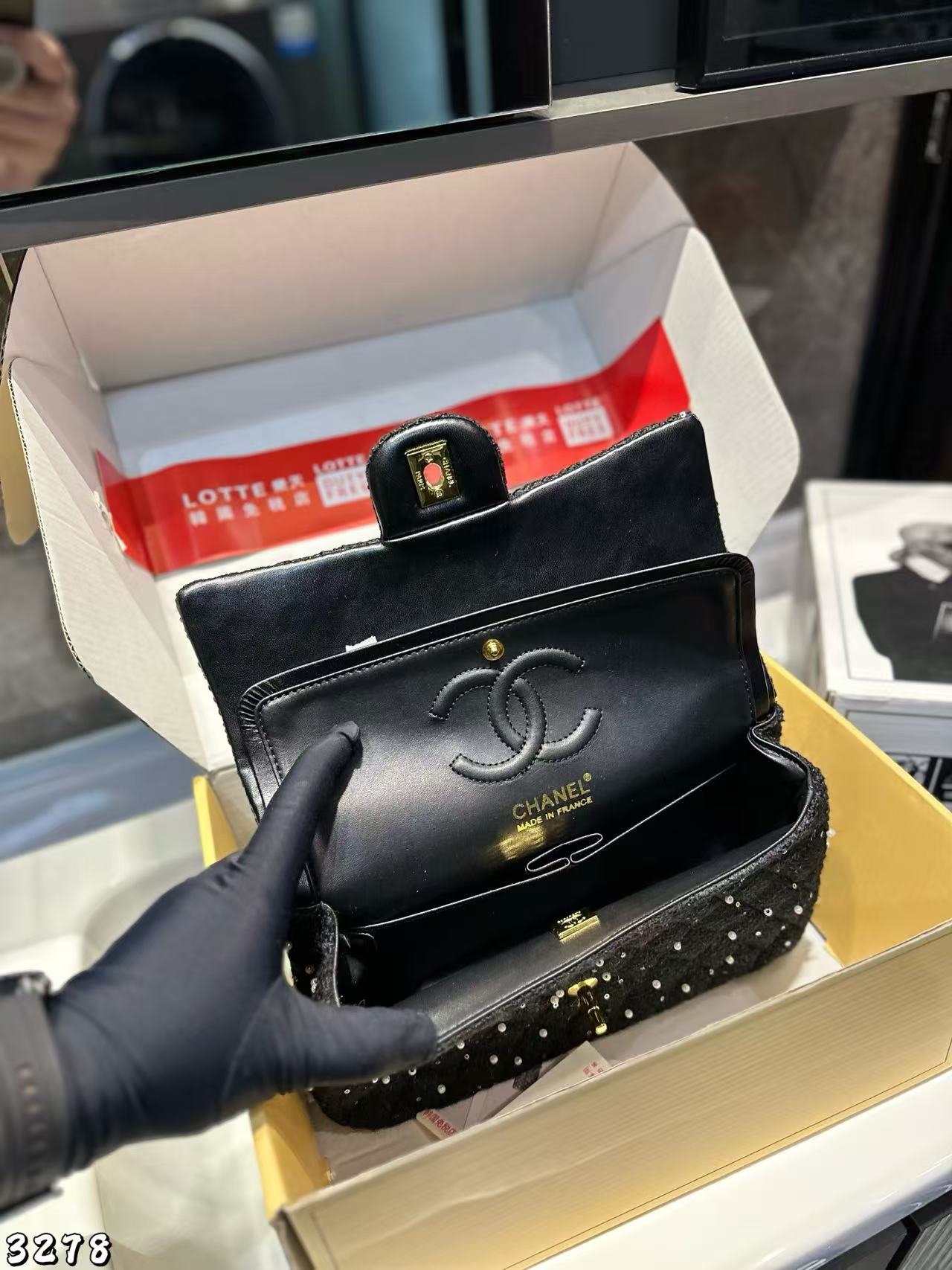 CHANE1 パールウール ショルダークロスボディバッグ【50％割引+送料無料】