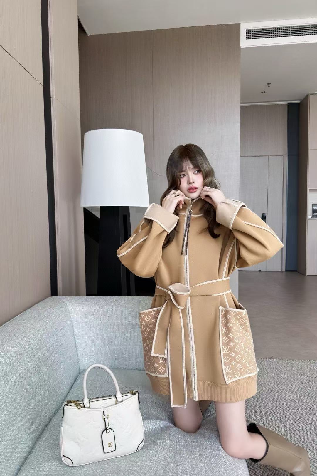 LV 2ポケット レースアップ ジャケット【50％割引+送料無料】