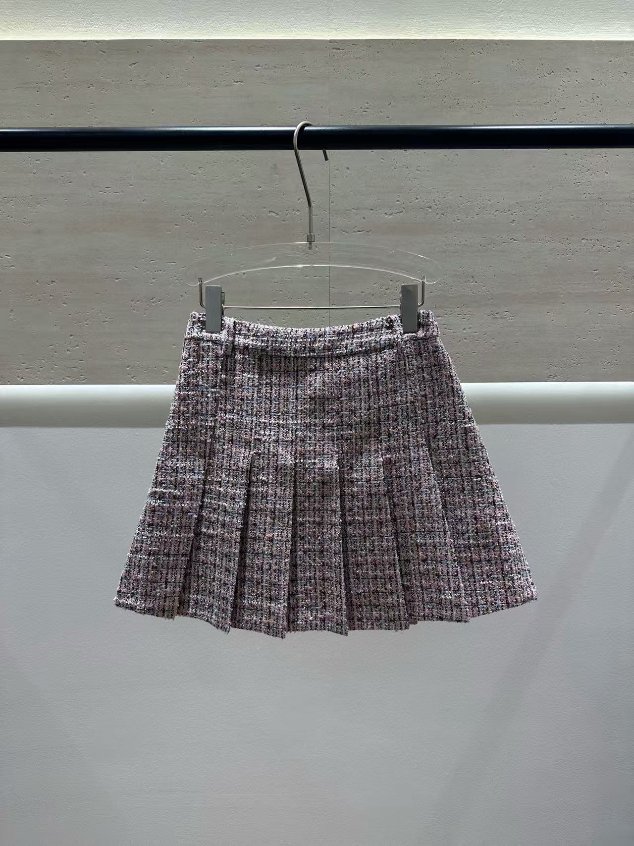 CHANE1 高級ツイードジャケット+スカート ツーピースセット【50％割引+送料無料】