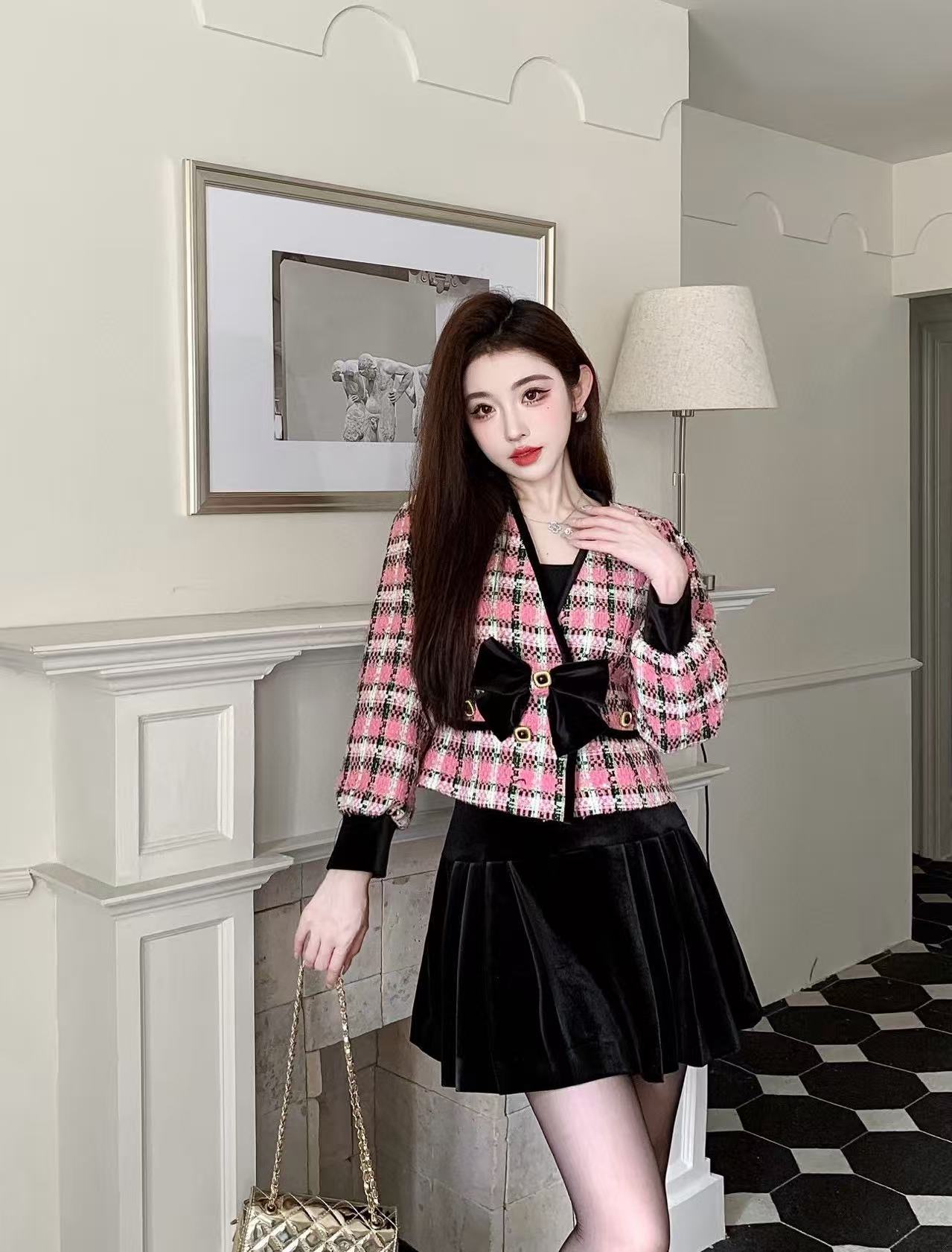 CHANE1 高品質ジャケット+スカート ツーピースセット【50％割引+送料無料】