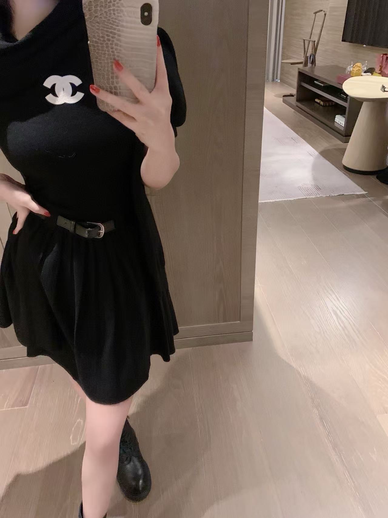 CHANE1 ダブルCウールカーディガン+ワンピース ツーピースセット【50％割引+送料無料】