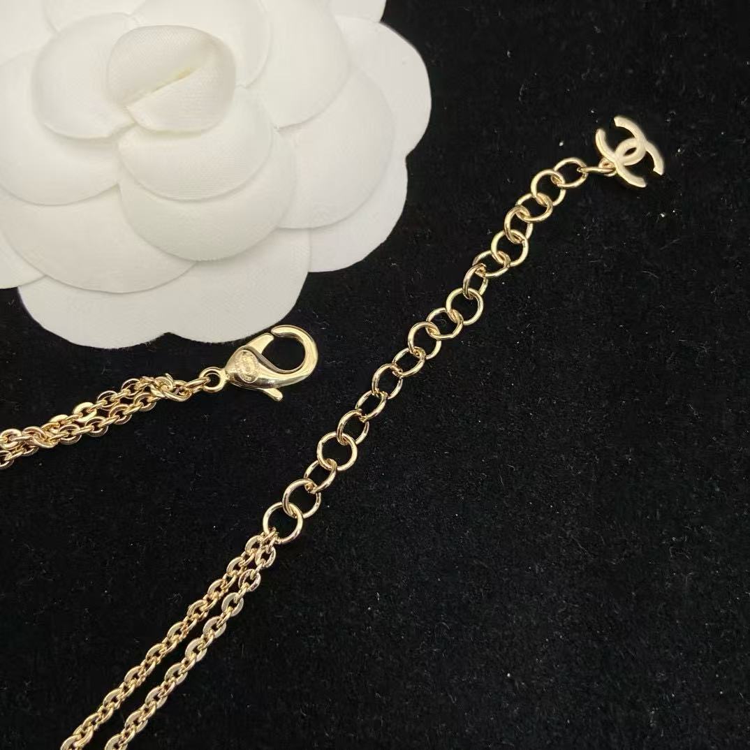 CHANE1 ボウエナメルダブルネックレス【50％割引+送料無料】