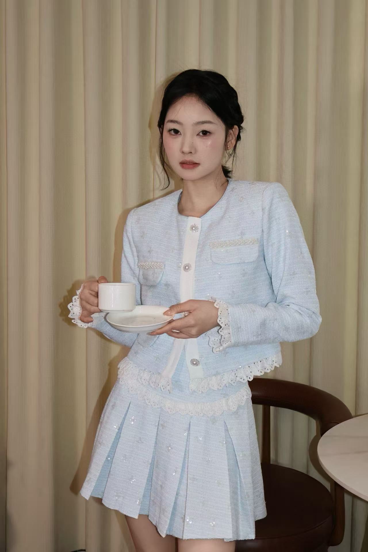 CHANE1 高品質レースジャケット+スカート【50％割引+送料無料】