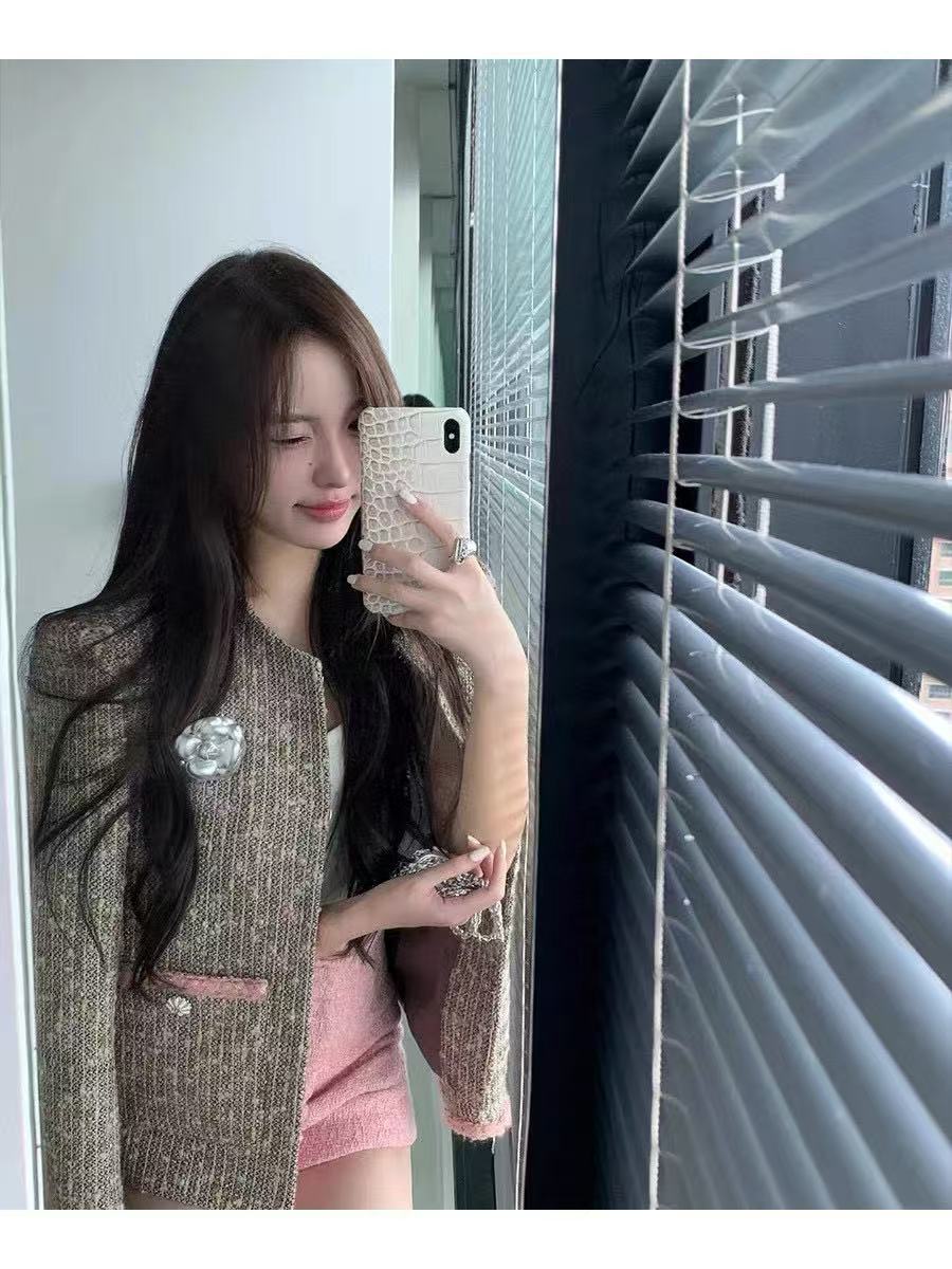 CHANE1高品質ツイードジャケット＋ショーツのツーピースセット【50％割引+送料無料】