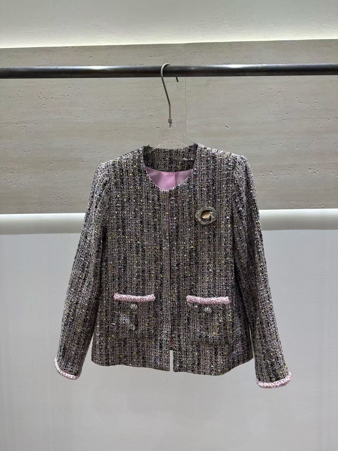 CHANE1高品質ツイードジャケット＋ショーツのツーピースセット【50％割引+送料無料】