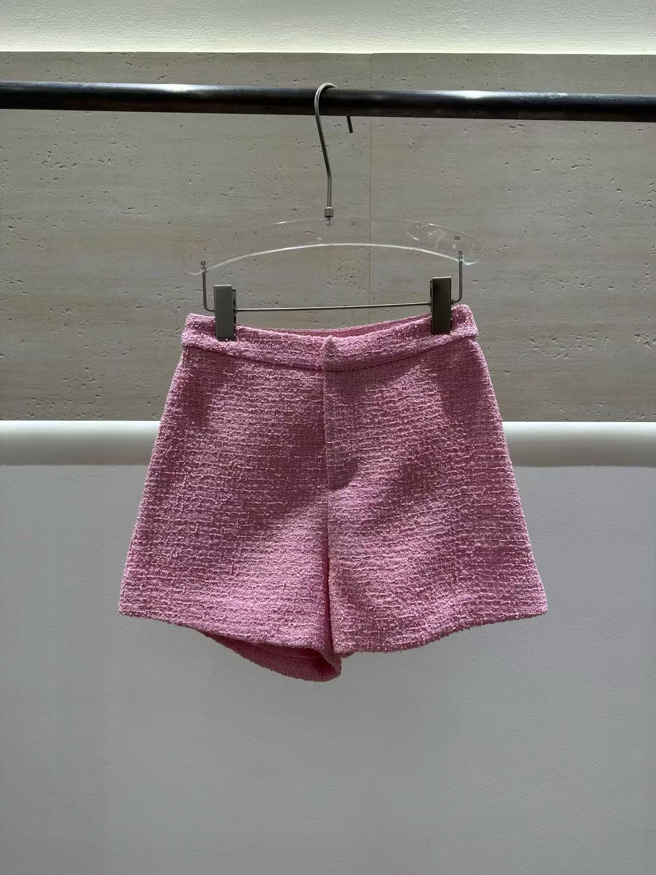 CHANE1高品質ツイードジャケット＋ショーツのツーピースセット【50％割引+送料無料】