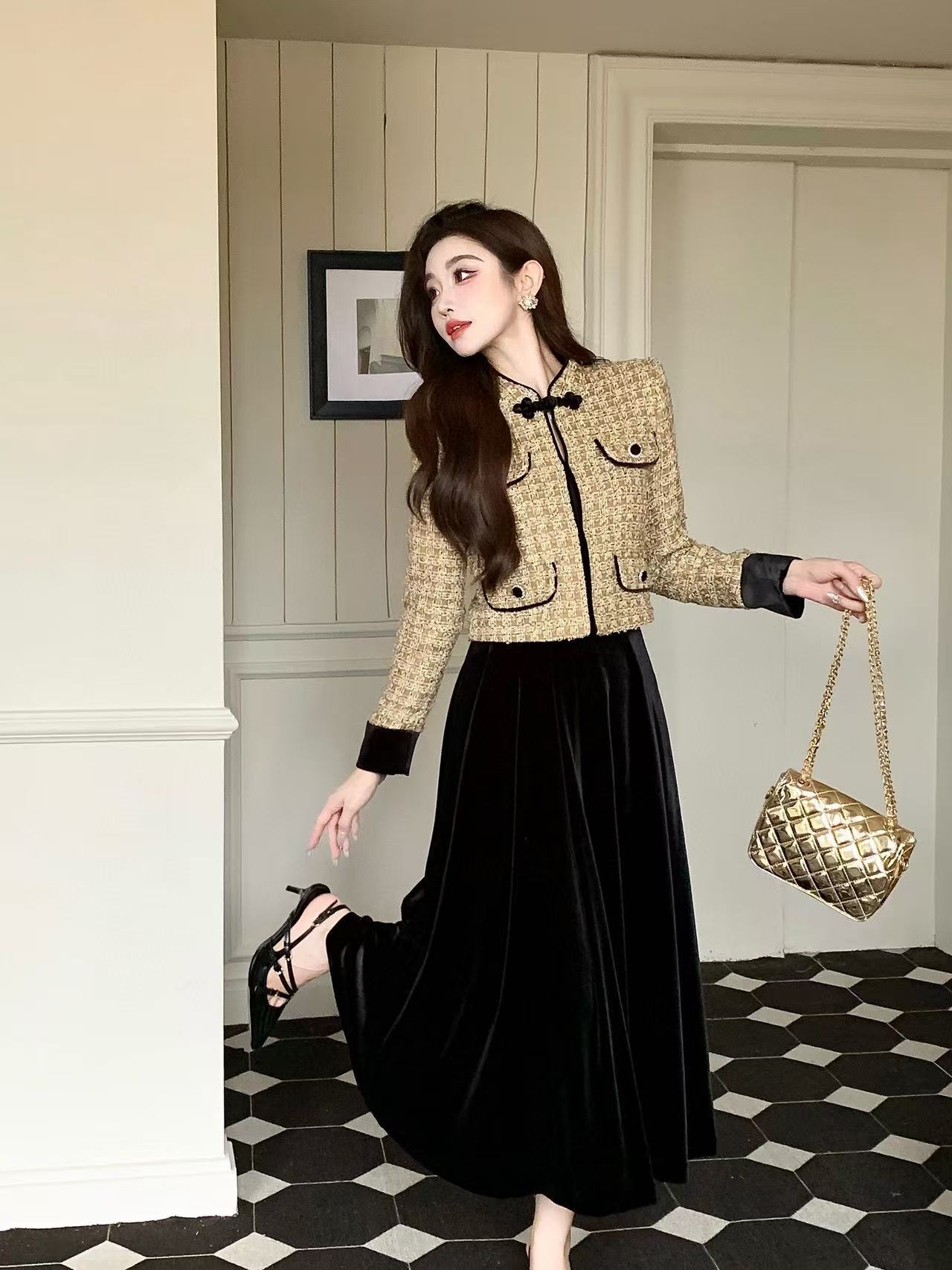 CHANE1高品質気質ジャケット+スカートツーピーススーツ【50％割引+送料無料】