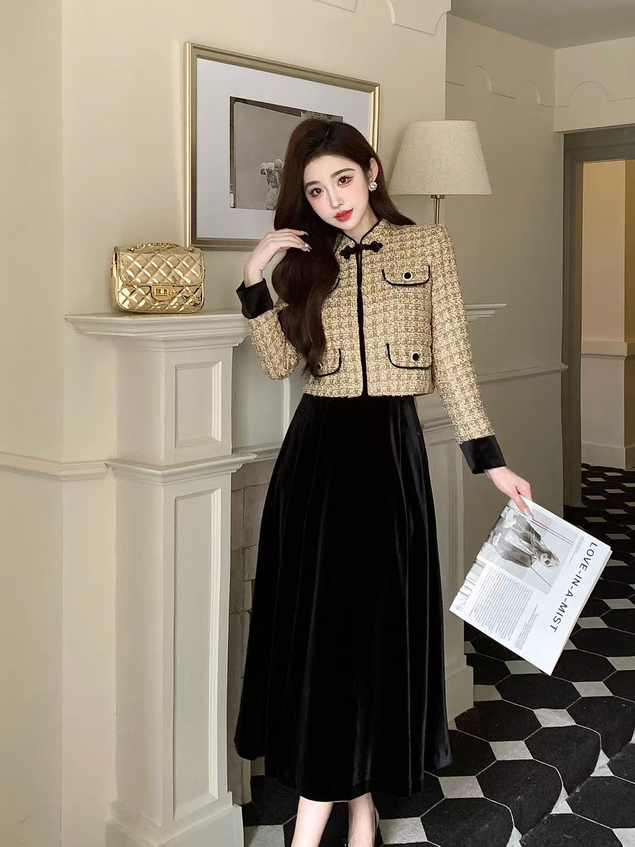 CHANE1高品質気質ジャケット+スカートツーピーススーツ【50％割引+送料無料】