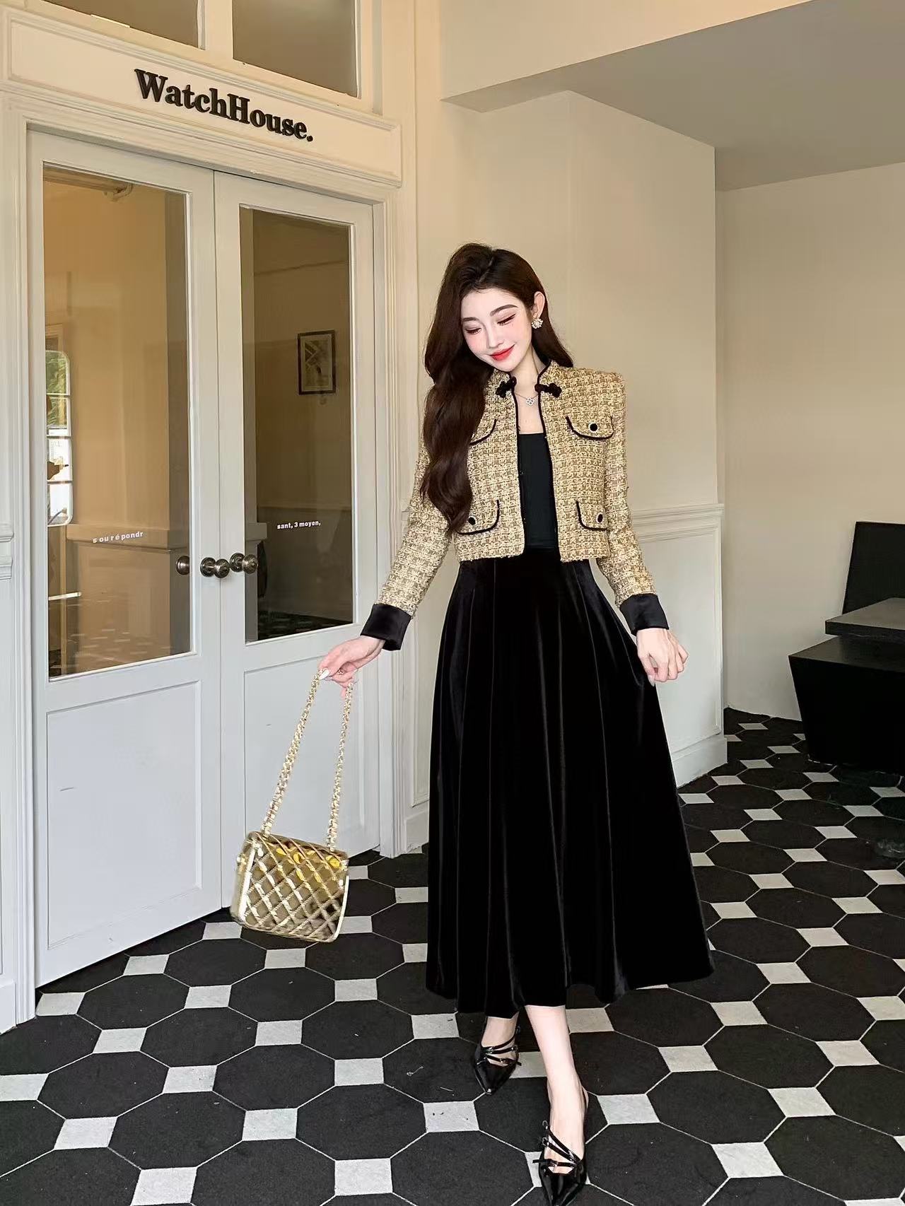 CHANE1高品質気質ジャケット+スカートツーピーススーツ【50％割引+送料無料】