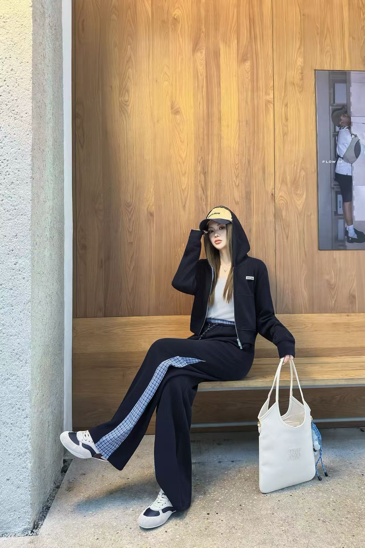 M1UM1U フード付きジャケット + パンツ カジュアル ツーピース スーツ【50％割引+送料無料】