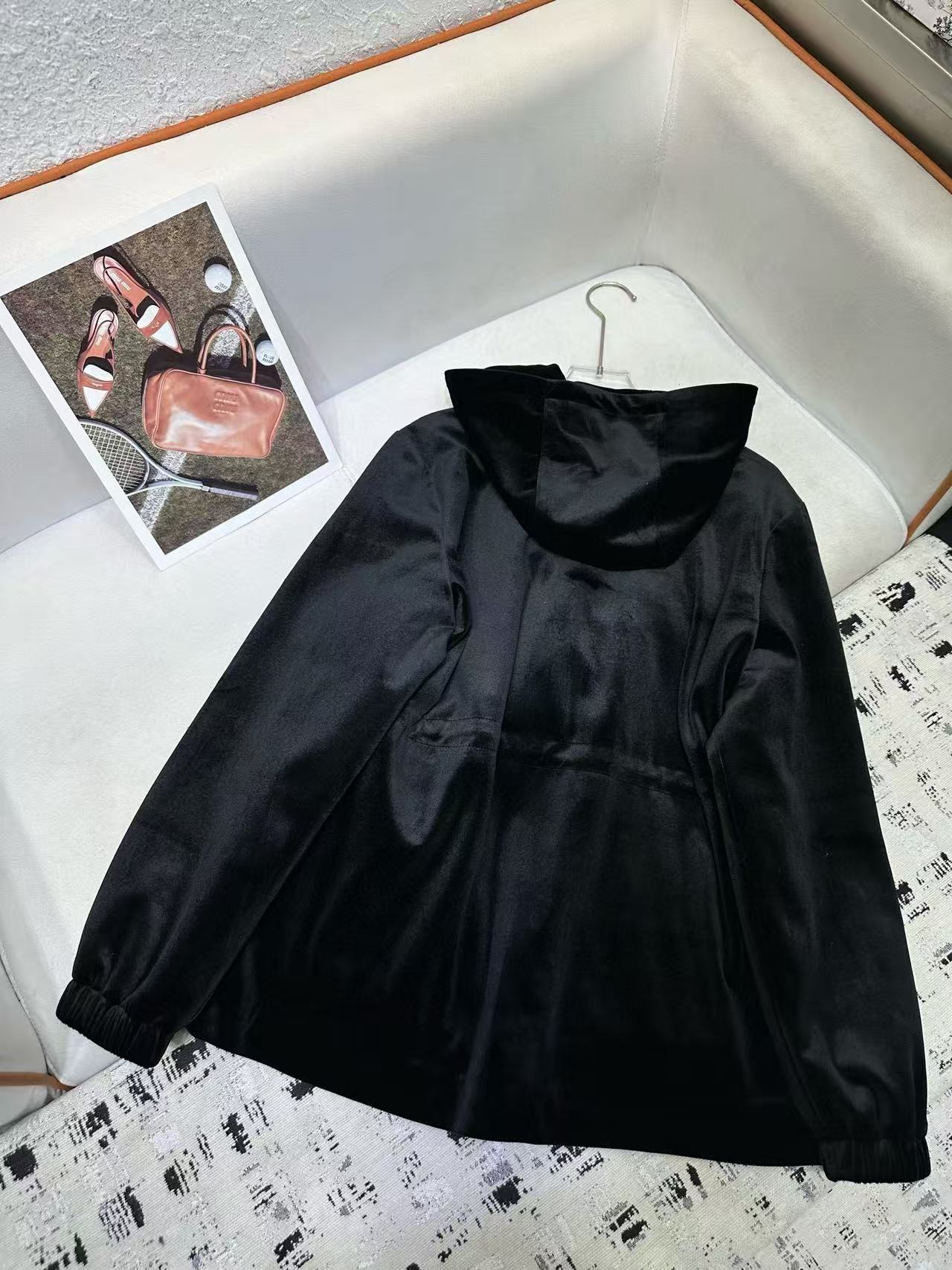 PR4DA 高品質シルクベルベットフード付きジャケット【50％割引+送料無料】