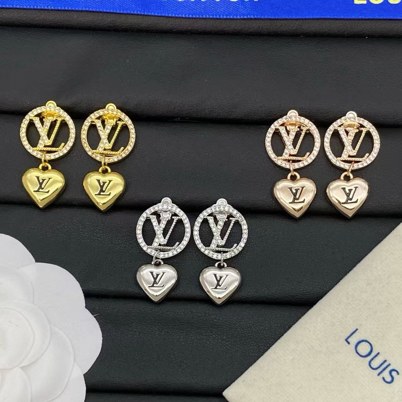 LVダイヤモンドハートイヤリング【50％割引+送料無料】