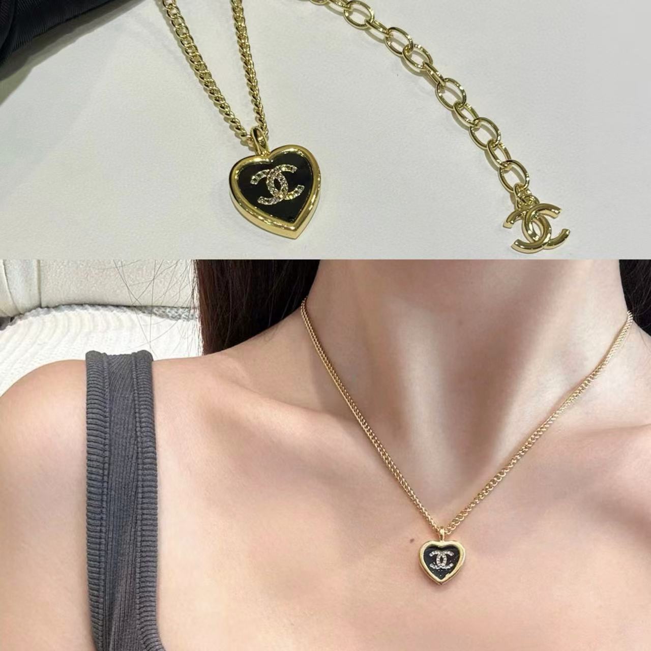 CHANE1 ダブルCハートネックレス【50％割引+送料無料】