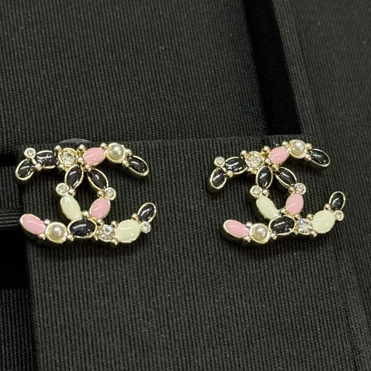 CHANE1 カラフルダブルCイヤリング【50％割引+送料無料】