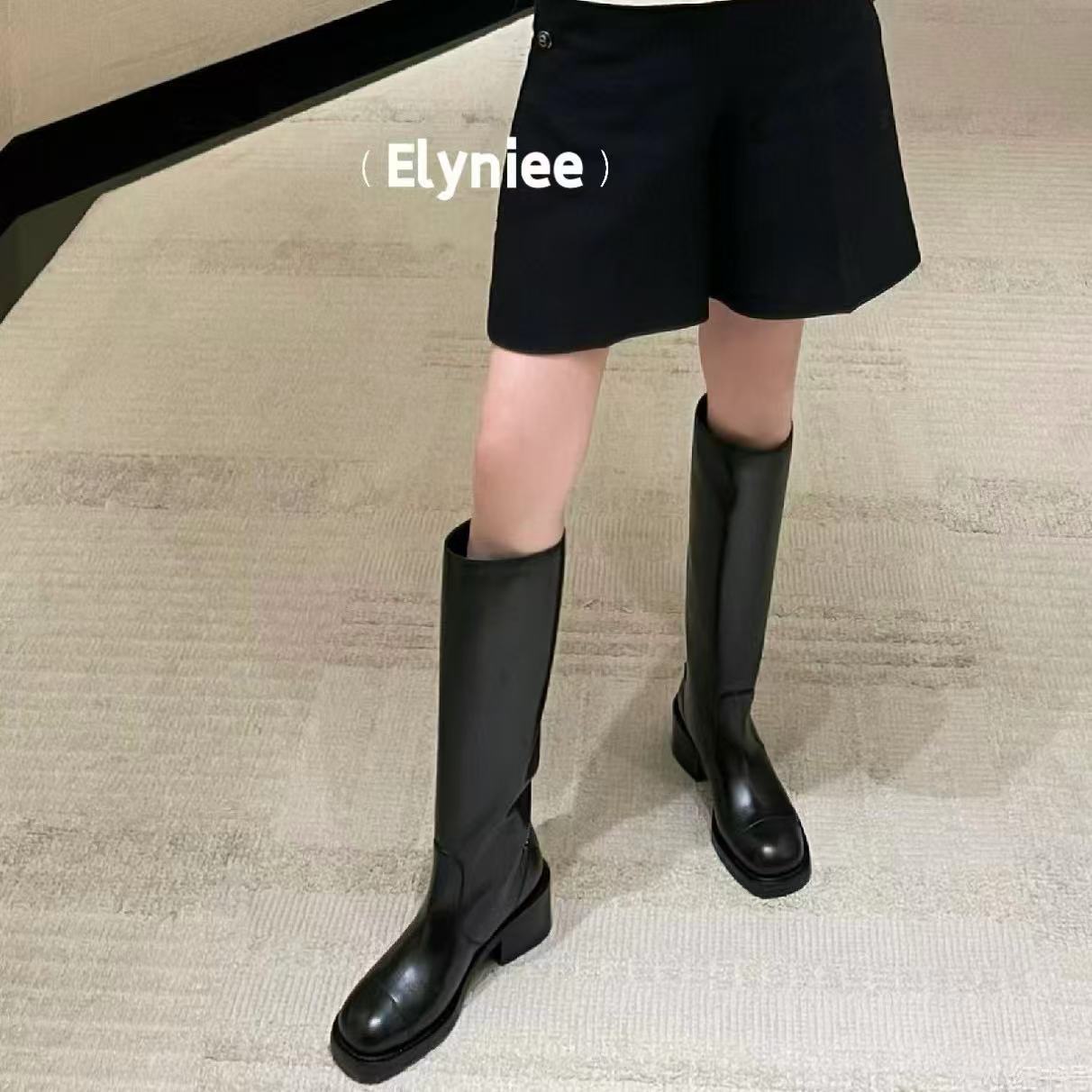 CHANE1 高品質秋冬レザーロングブーツ【50％割引+送料無料】